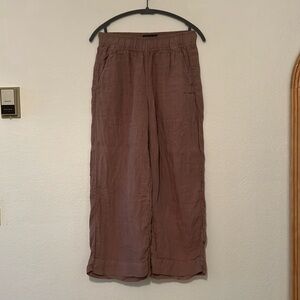Tahari Light Brown Linen Pants